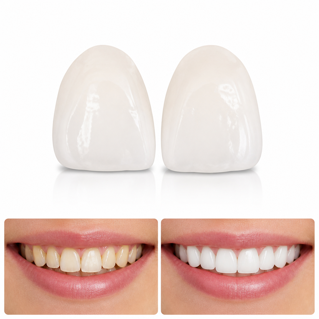 Kit com 2 Placas Dentais de Cerâmica Brancas PARA TODAS ARCARIAS